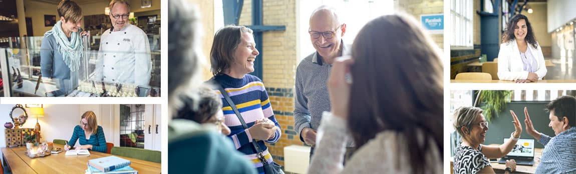 Mensen in gesprek en aan het werk binnen een betrokken organisatie