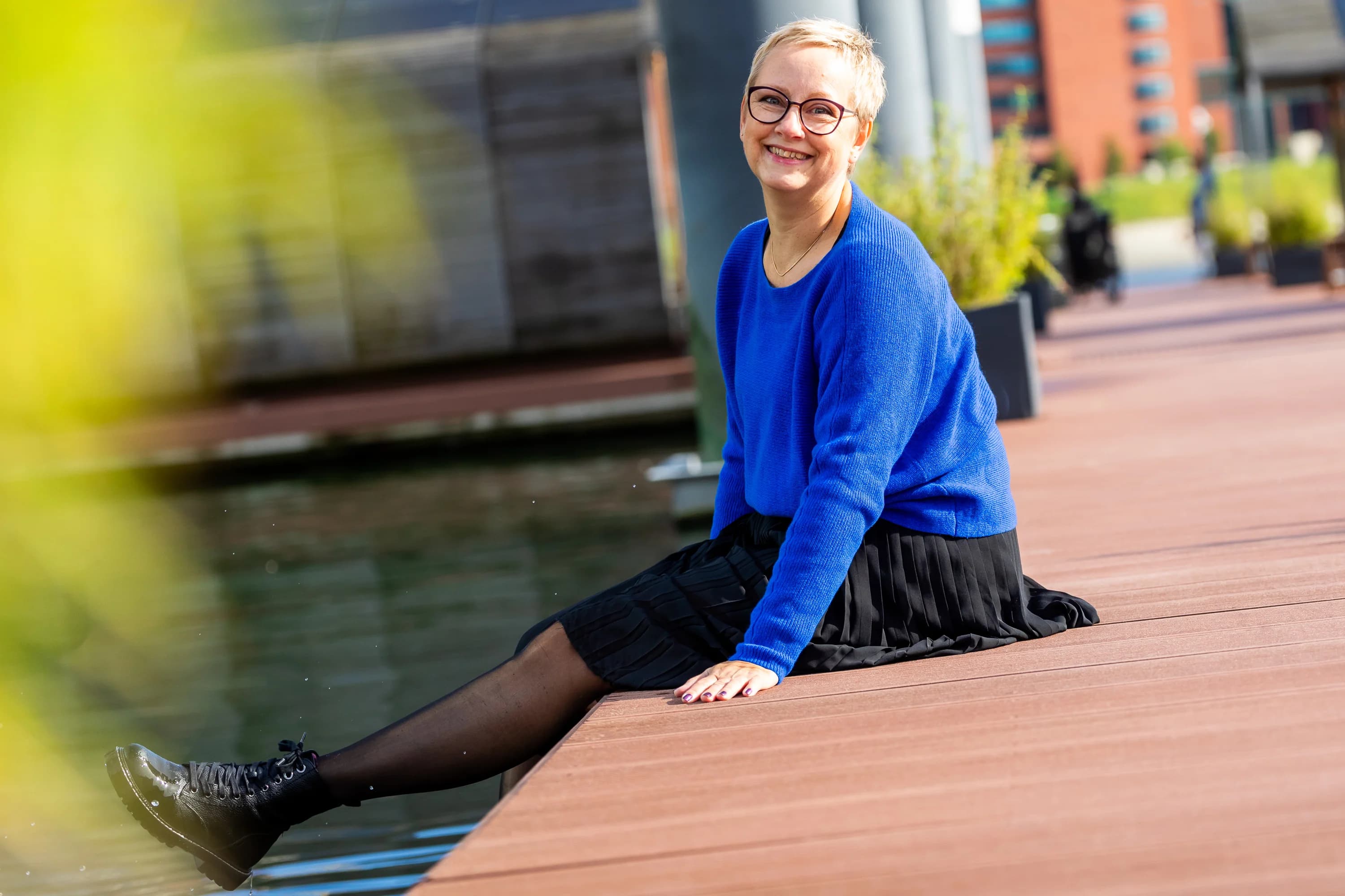Personal branding foto van Joke van der Kraan tijdens haar fotoshoot op locatie.